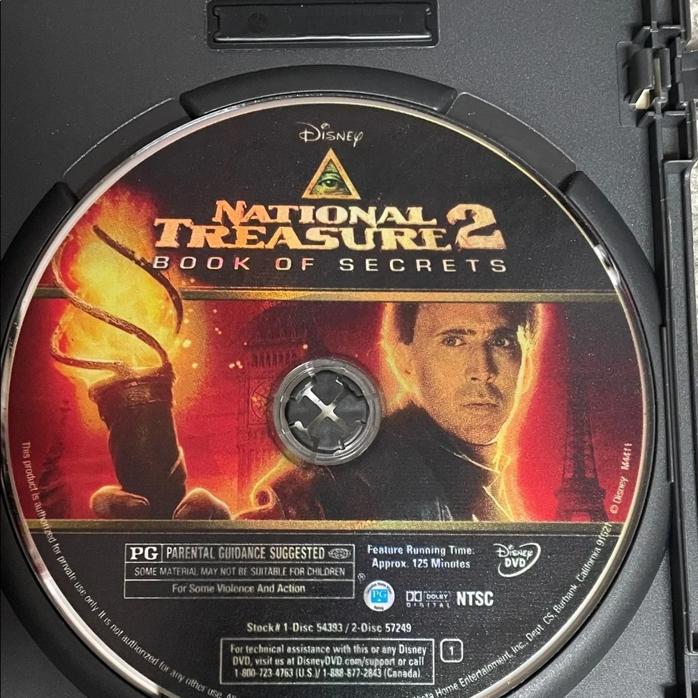 Disney National Treasure 2: Book of Secrets DVD - Red and Black Cover